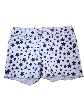 Hudson Girls White and Blue Shorts Youth Size 14